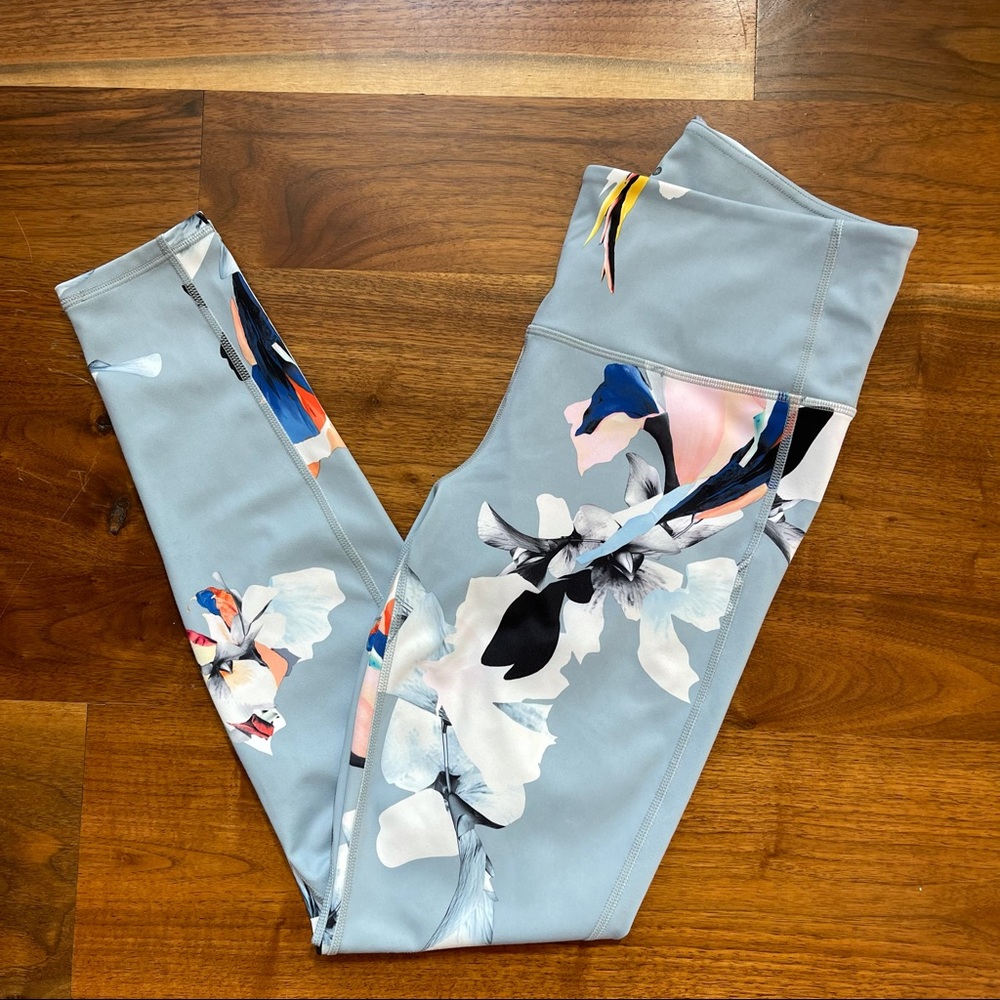 Athleta High Rise Floral Leggings Size Small
